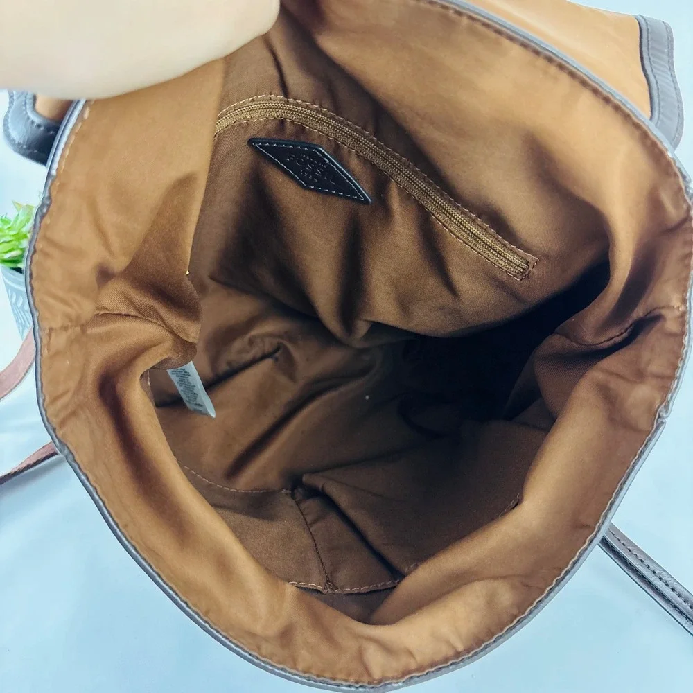 Fossil Claire Brandy Brown Leather Backpack Adjustable Straps - Picture 10 of 14